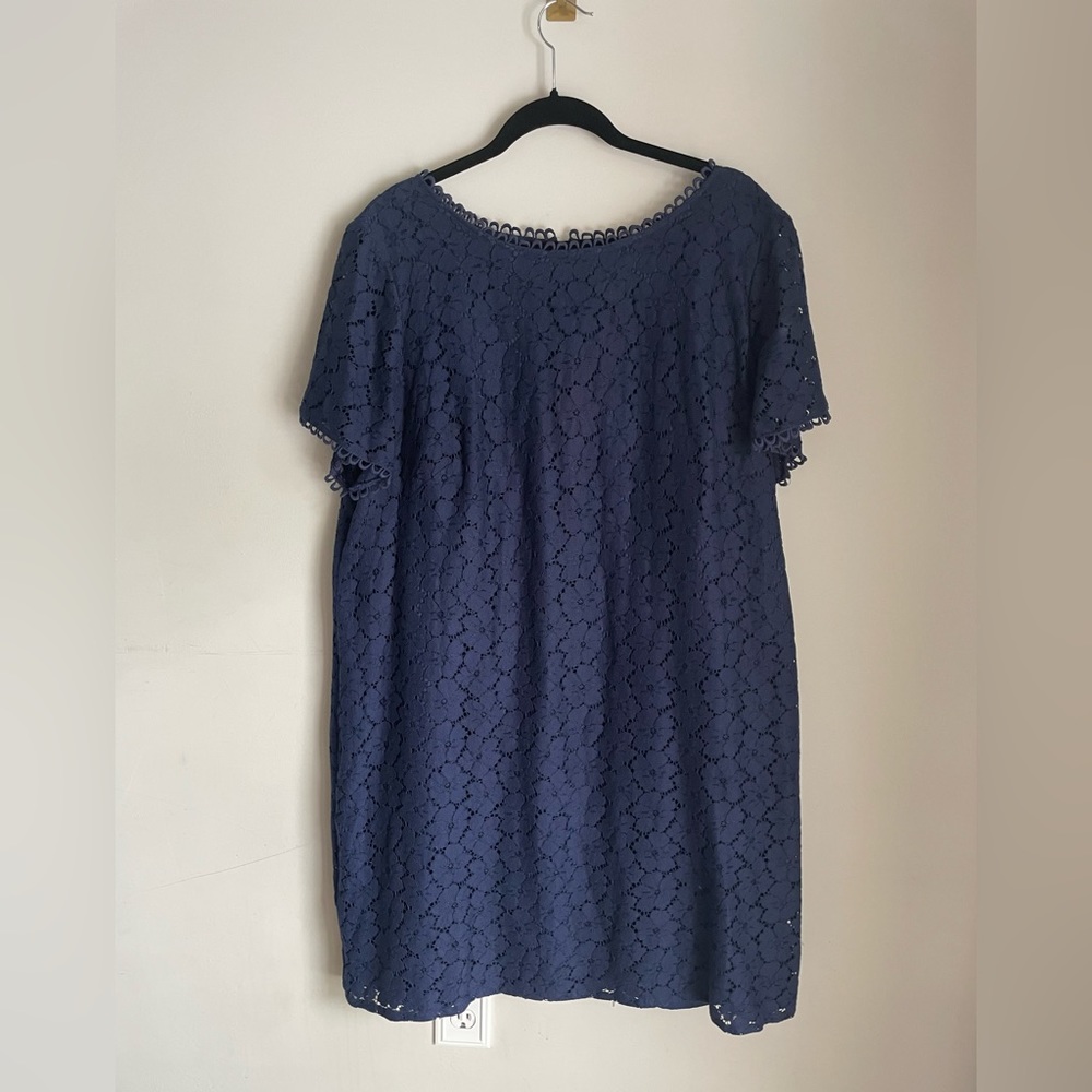 Adrianna Papell size 20W short sleeve navy dress